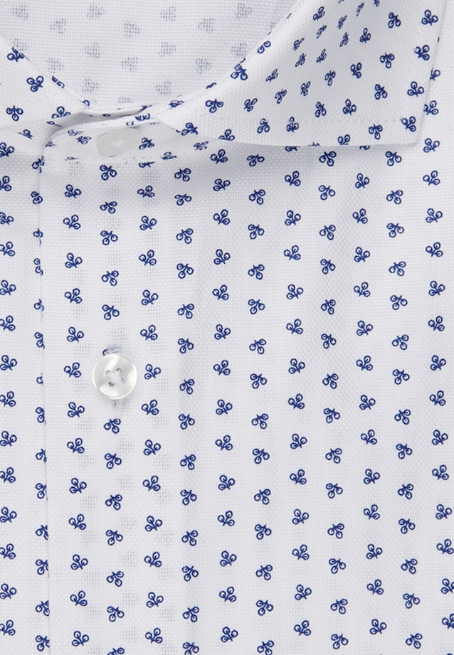 Chemise Business Shaped Structuré Col Kent in Bleu Moyen |  Seidensticker Onlineshop