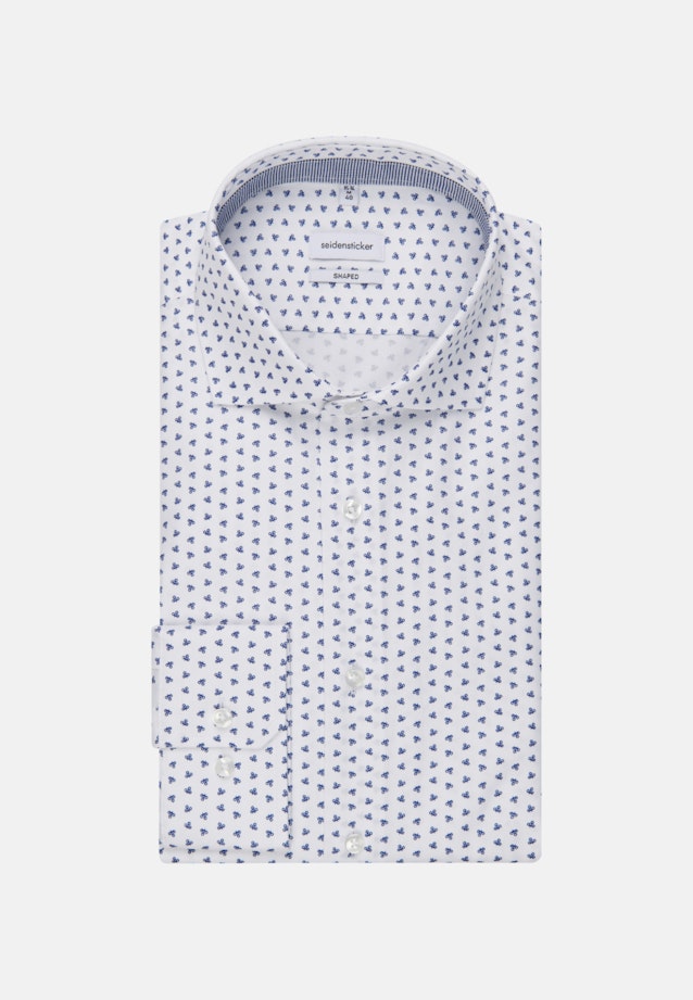 Shaped Business Hemd Druck in Mittelblau |  Seidensticker Onlineshop