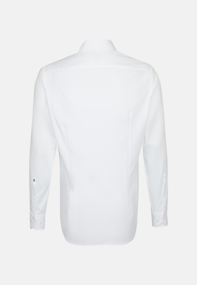 Bügelleichtes Struktur Business Hemd in Slim mit Kentkragen in Weiß |  Seidensticker Onlineshop