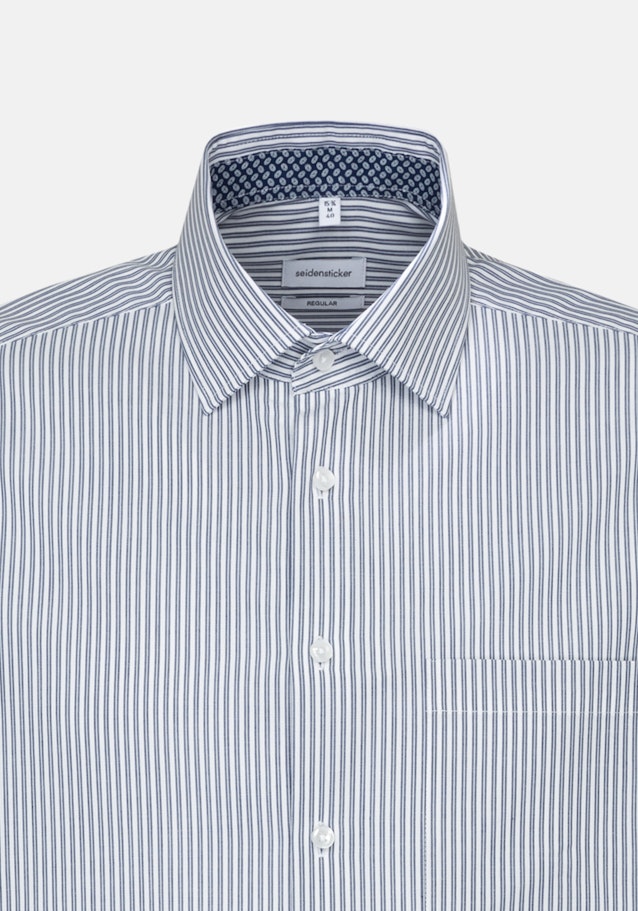 Non-iron Poplin Business Shirt in Regular with Kent-Collar in Medium Blue |  Seidensticker Onlineshop