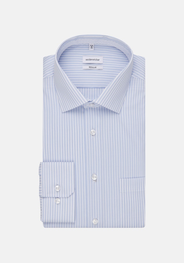 Non-iron Poplin Business Shirt in Regular with Kent-Collar in Light Blue |  Seidensticker Onlineshop