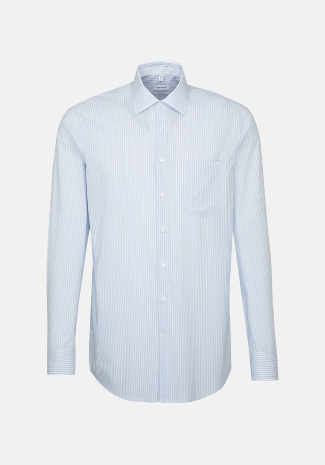 Non-iron Poplin Business Shirt in Regular with Kent-Collar in Light Blue |  Seidensticker Onlineshop