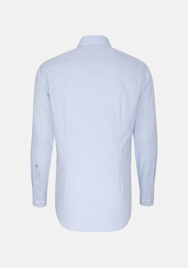 Bügelfreies Glencheck Business Hemd in X-Slim mit Kentkragen in Hellblau |  Seidensticker Onlineshop