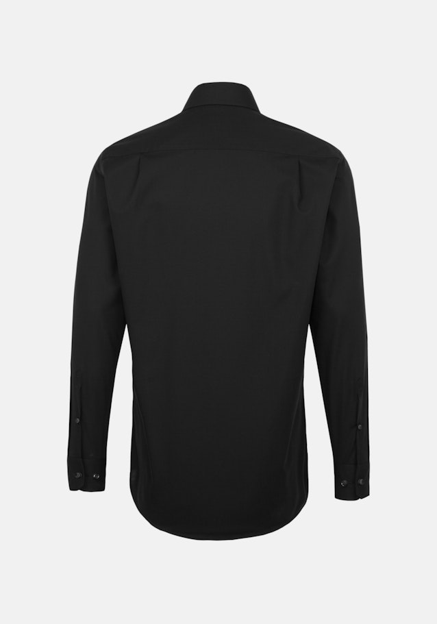 Non-iron Poplin Business Shirt in Comfort with Kent-Collar in Black |  Seidensticker Onlineshop