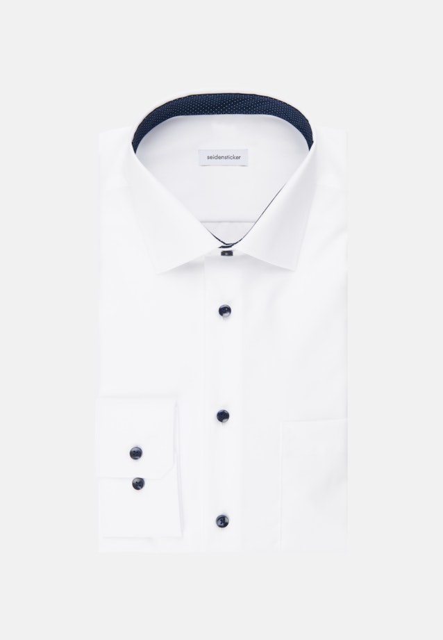 Non-iron Poplin Business Shirt in Comfort with Kent-Collar in White |  Seidensticker Onlineshop