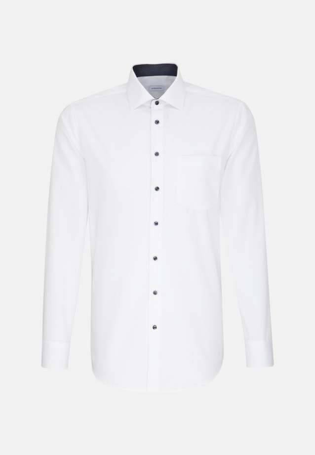 Non-iron Poplin Business Shirt in Comfort with Kent-Collar in White |  Seidensticker Onlineshop