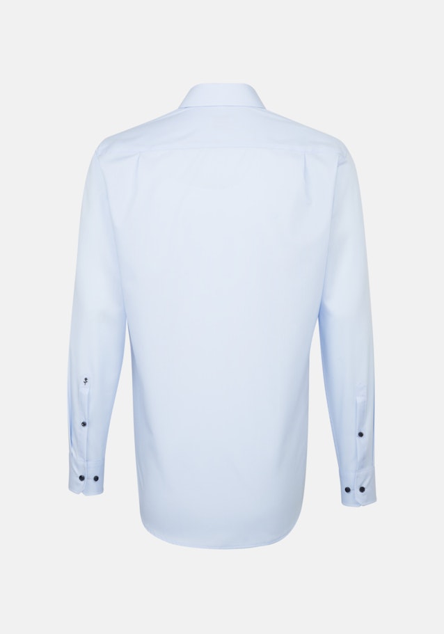 Non-iron Poplin Business Shirt in Comfort with Kent-Collar in Medium Blue |  Seidensticker Onlineshop