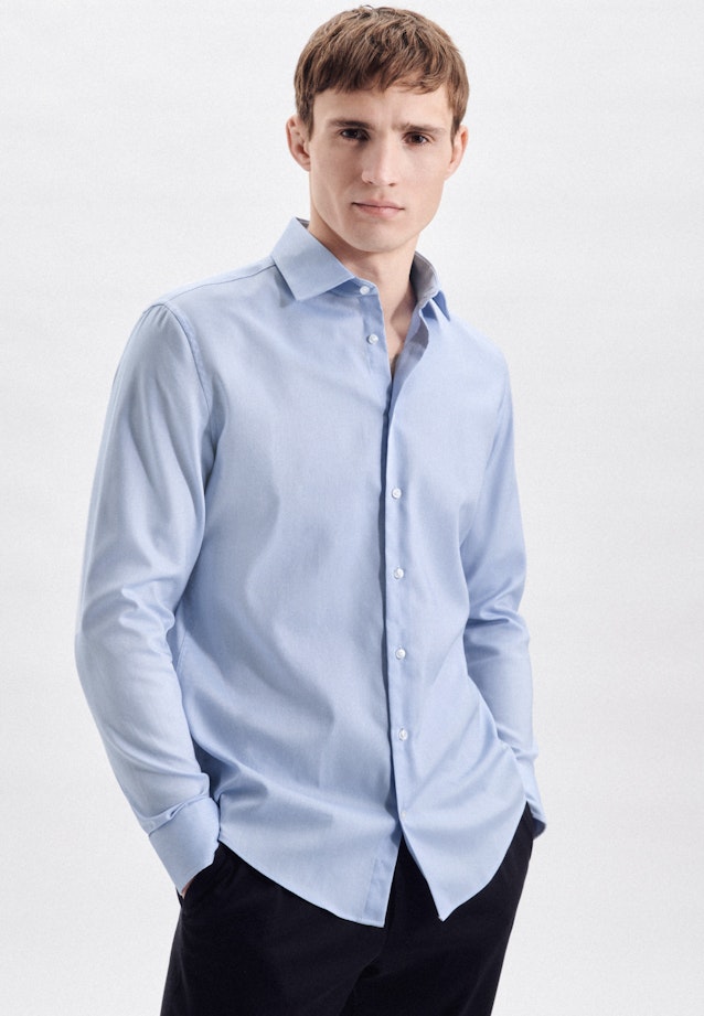 Non-iron Structure Business Shirt in X-Slim with Kent-Collar in Light Blue |  Seidensticker Onlineshop