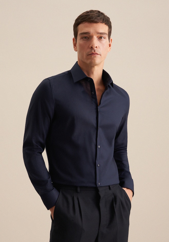X-Slim Business Hemd Uni in Dunkelblau | Seidensticker Onlineshop