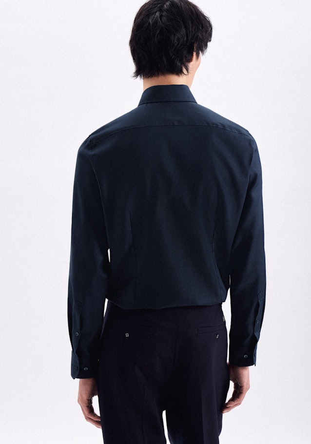Non-iron Structure Business Shirt in X-Slim with Kent-Collar in Dark Blue |  Seidensticker Onlineshop