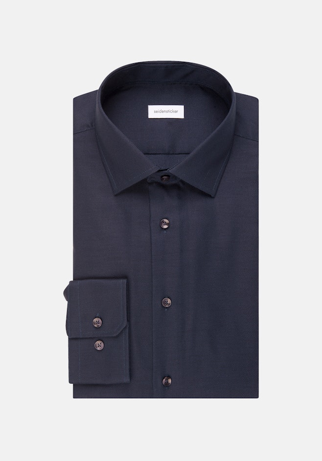 X-Slim Chemise d'affaires Uni dans Bleu Foncé | Boutique en ligne Seidensticker