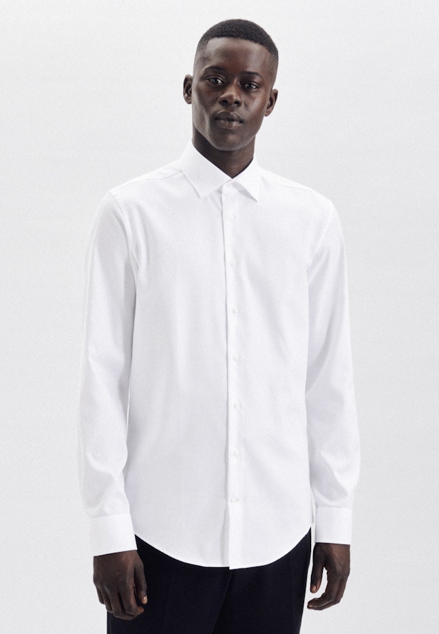 Non-iron Structure Business Shirt in X-Slim with Kent-Collar in White |  Seidensticker Onlineshop