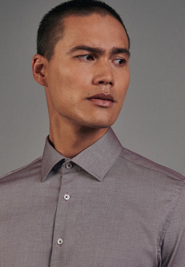 Non-iron Structure Business Shirt in Slim with Kent-Collar in Red |  Seidensticker Onlineshop