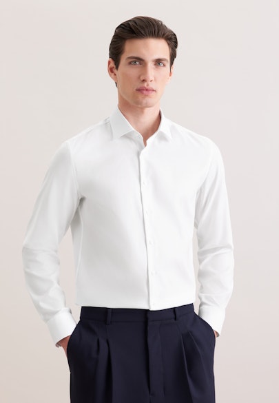 Slim Business Hemd Uni in Weiß |  Seidensticker Onlineshop