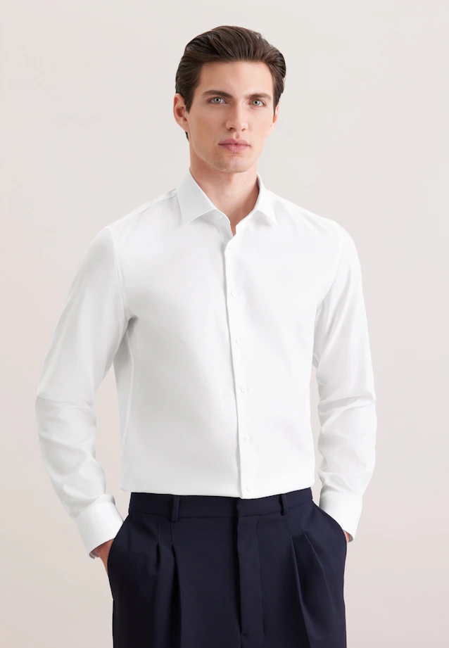 Slim Business Hemd Uni in Weiß |  Seidensticker Onlineshop