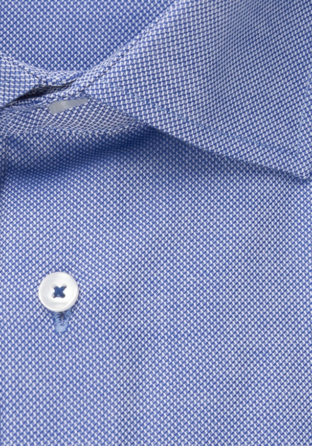 Non-iron Structure Business Shirt in Slim with Kent-Collar in Medium blue |  Seidensticker Onlineshop