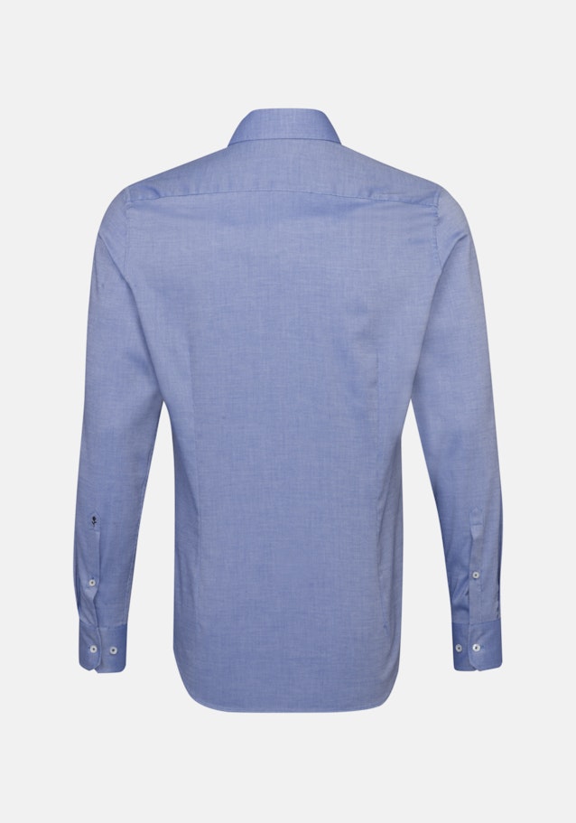 Non-iron Struktur Business overhemd in Slim with Kentkraag in Middelmatig blauw |  Seidensticker Onlineshop
