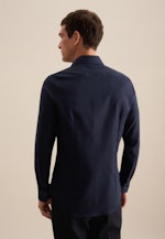 Non-iron Structure Business Shirt in Slim with Kent-Collar in Dark Blue |  Seidensticker Onlineshop