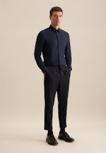 Non-iron Structure Business Shirt in Slim with Kent-Collar in Dark Blue |  Seidensticker Onlineshop