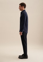 Non-iron Structure Business Shirt in Slim with Kent-Collar in Dark Blue |  Seidensticker Onlineshop