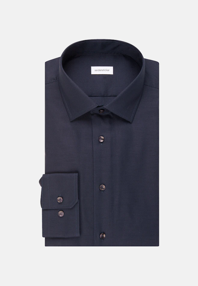 Slim Chemise d'affaires Uni dans Bleu Foncé | Boutique en ligne Seidensticker