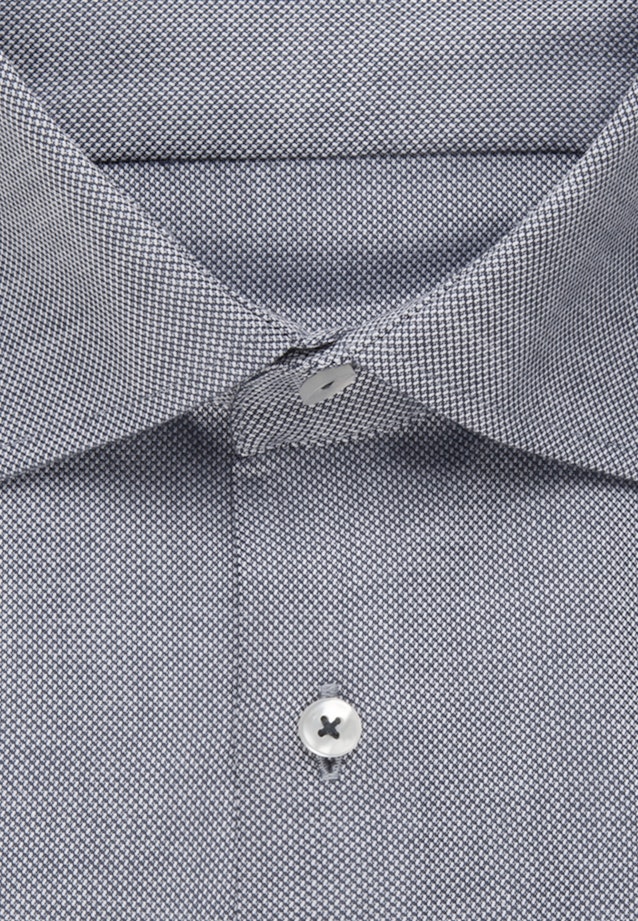 Non-iron Structure Business Shirt in Slim with Kent-Collar in Grey |  Seidensticker Onlineshop