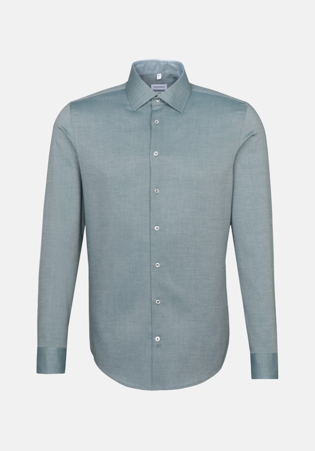 Non-iron Structure Business Shirt in Slim with Kent-Collar in Grün |  Seidensticker Onlineshop