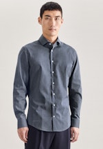 Non-iron Poplin Business Shirt in Slim with Kent-Collar in Light Blue |  Seidensticker Onlineshop