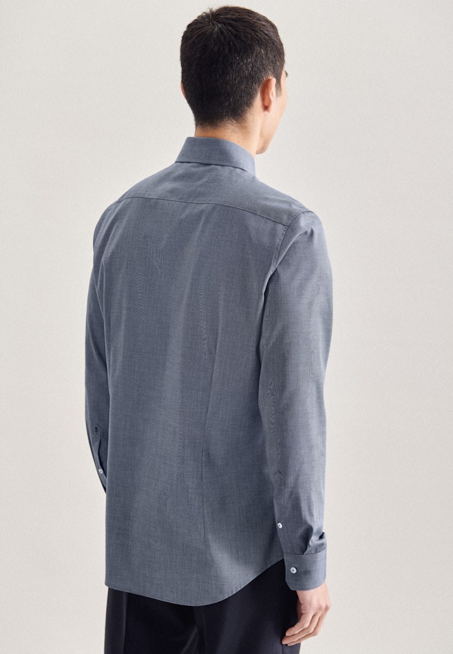 Non-iron Poplin Business Shirt in Slim with Kent-Collar in Light Blue | Seidensticker online shop