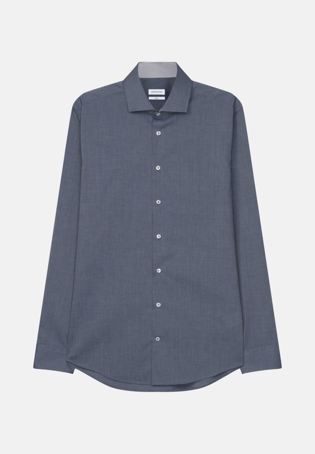 Non-iron Poplin Business Shirt in Slim with Kent-Collar in Light Blue |  Seidensticker Onlineshop