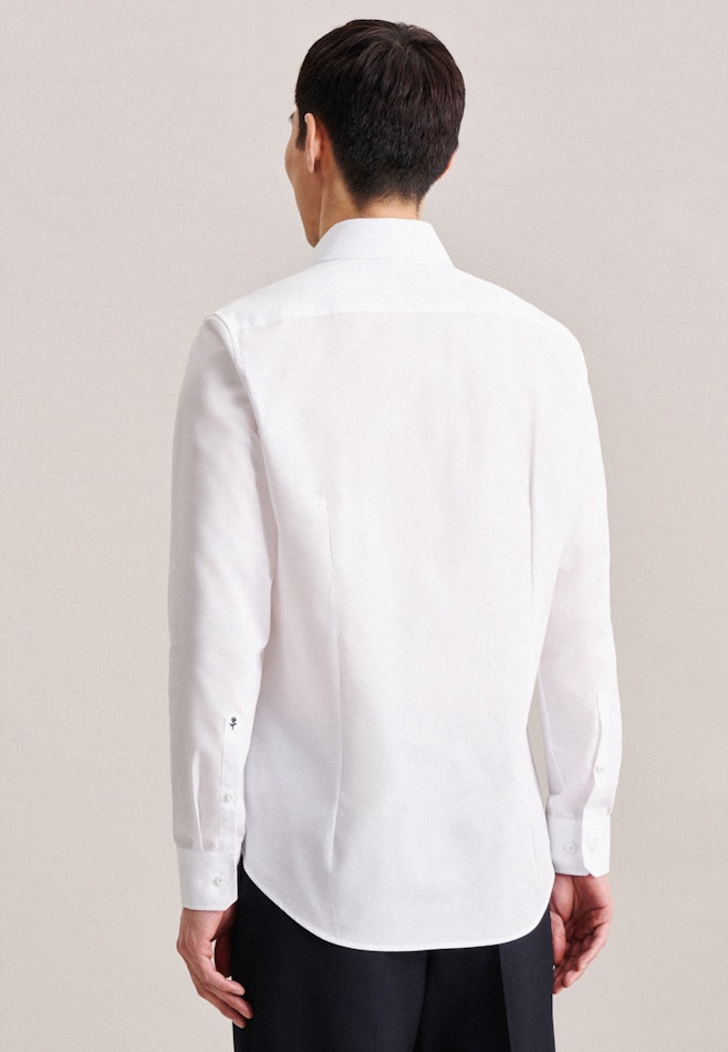 Non-iron Poplin Business Shirt in Slim with Kent-Collar in White | Seidensticker online shop