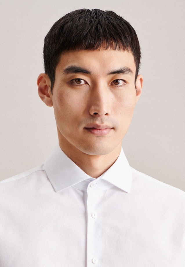 Non-iron Poplin Business Shirt in Slim with Kent-Collar in White |  Seidensticker Onlineshop