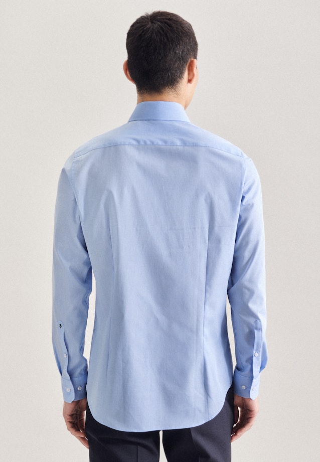 Non-iron Poplin Business Shirt in Slim with Kent-Collar in Light Blue |  Seidensticker Onlineshop