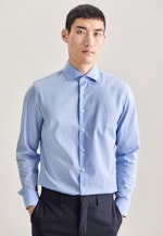 Non-iron Poplin Business Shirt in Slim with Kent-Collar in Light Blue |  Seidensticker Onlineshop