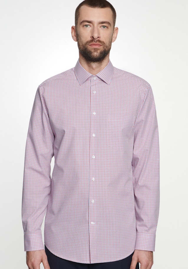 Non-iron Poplin Business Shirt in Regular with Kent-Collar in Red |  Seidensticker Onlineshop