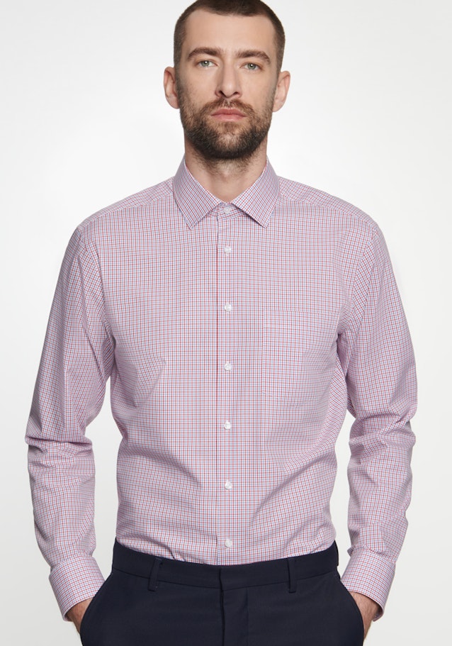 Non-iron Poplin Business Shirt in Regular with Kent-Collar in Red |  Seidensticker Onlineshop