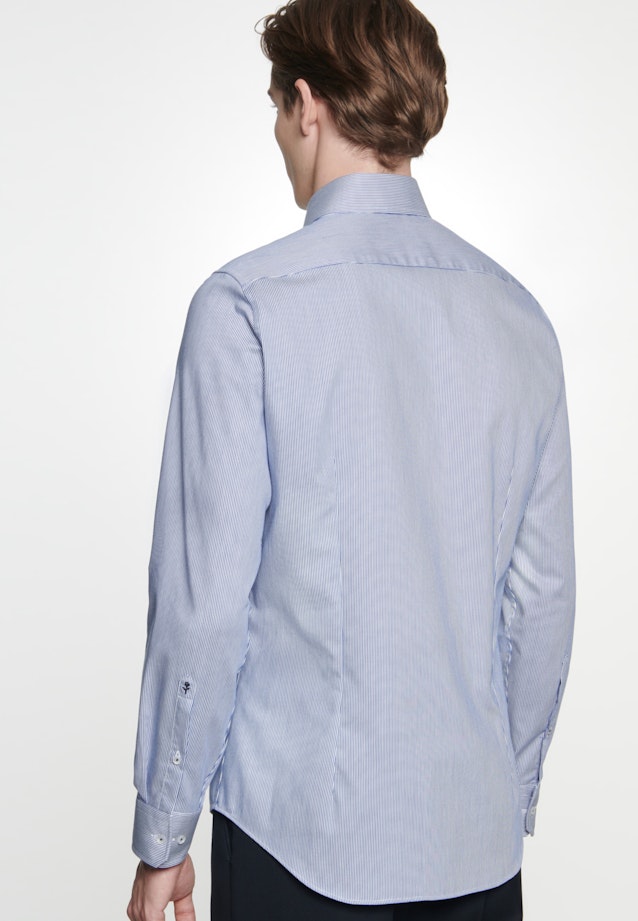 Slim Business Hemd Streifen in Mittelblau |  Seidensticker Onlineshop