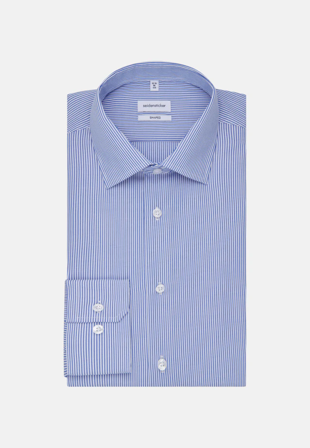Shaped Business shirt Stripes in Medium blue |  Seidensticker Onlineshop