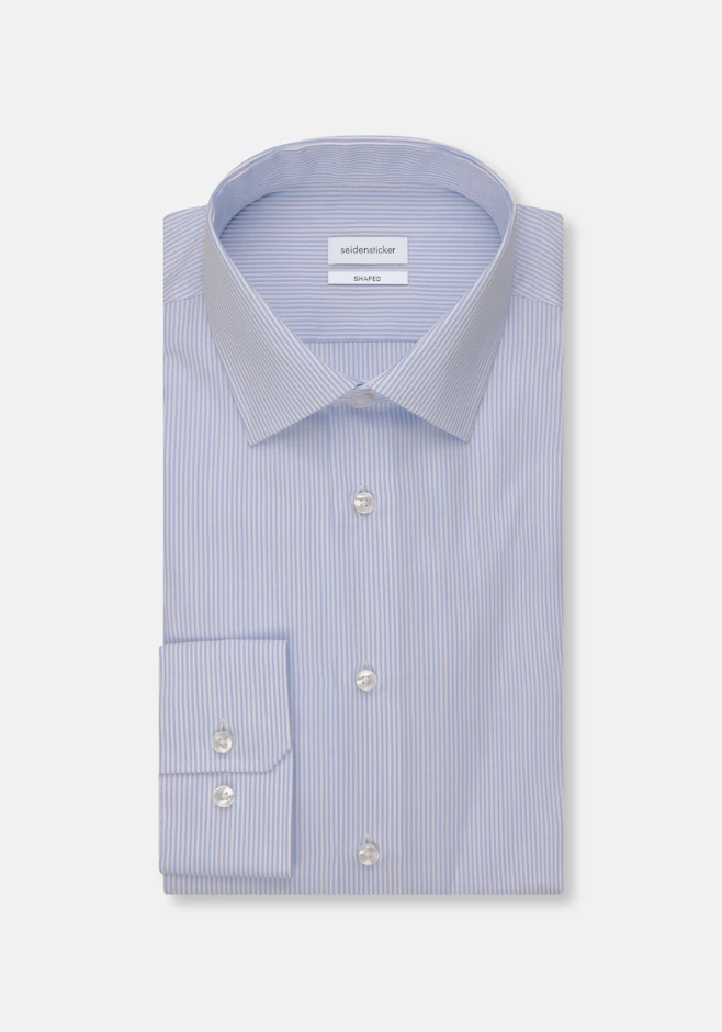 Shaped Chemise d'affaires Rayures dans Bleu Clair | Boutique en ligne Seidensticker