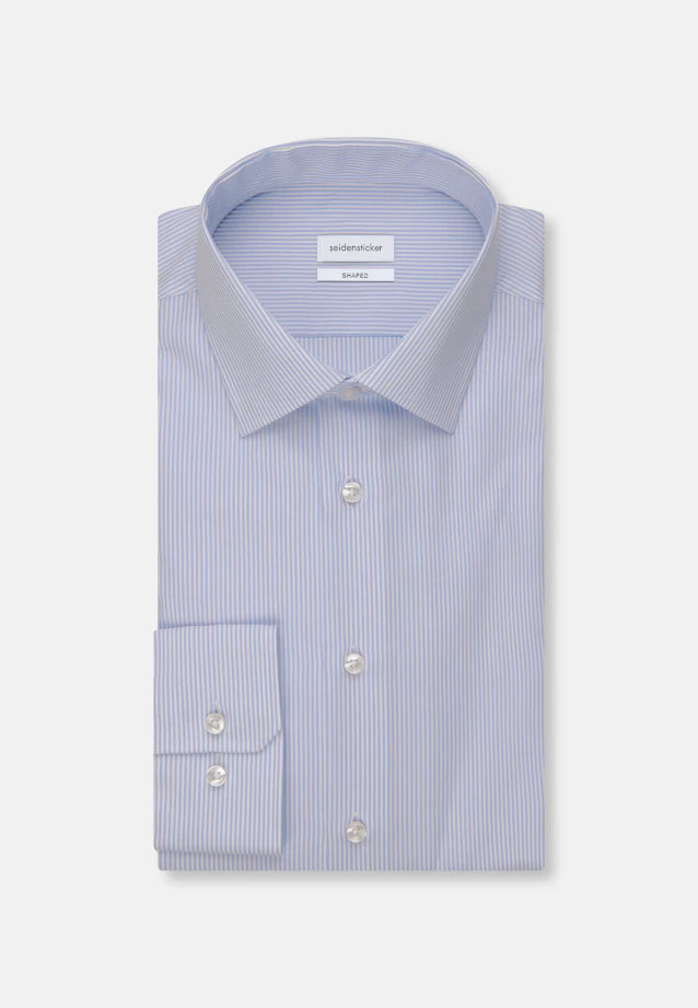 Shaped Chemise d'affaires Rayures in Bleu Clair |  Seidensticker Onlineshop