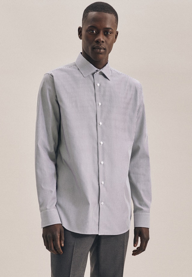 Shaped Business shirt Stripes in Dark Blue |  Seidensticker Onlineshop