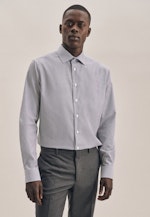 Non-iron Poplin Business Shirt in Shaped with Kent-Collar in Dark Blue |  Seidensticker Onlineshop