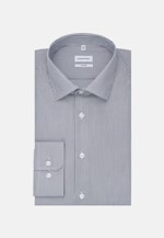 Non-iron Poplin Business Shirt in Shaped with Kent-Collar in Dark Blue |  Seidensticker Onlineshop