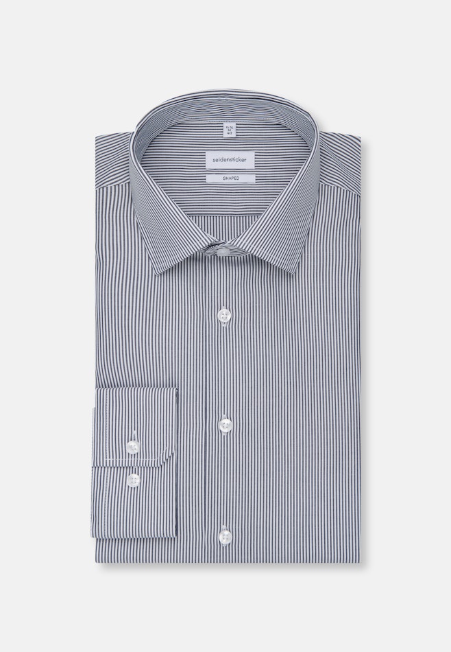Shaped Business Hemd Gestreift in Dunkelblau | Seidensticker Onlineshop