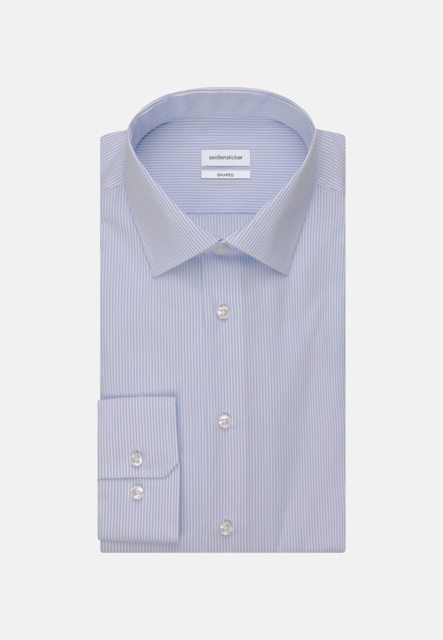 Non-iron Poplin Business Shirt in Shaped with Kent-Collar in Light Blue |  Seidensticker Onlineshop