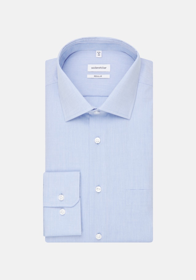 Non-iron Chambray Business Shirt in Regular with Kent-Collar in Light Blue |  Seidensticker Onlineshop