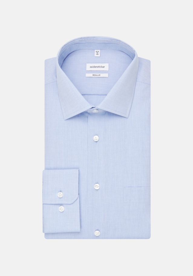 Non-iron Chambray Business overhemd in Regular with Kentkraag in Lichtblauw |  Seidensticker Onlineshop