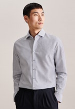 Non-iron Poplin Business Shirt in Slim with Kent-Collar in Dark Blue |  Seidensticker Onlineshop