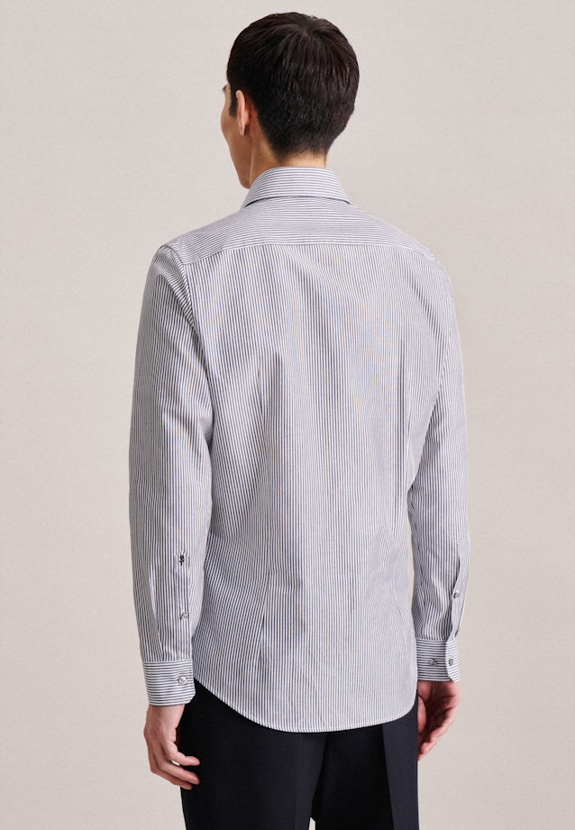 Non-iron Poplin Business Shirt in Slim with Kent-Collar in Dark Blue |  Seidensticker Onlineshop