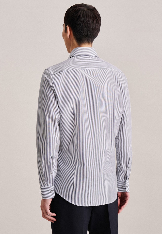 Non-iron Poplin Business Shirt in Slim with Kent-Collar in Dark Blue | Seidensticker online shop